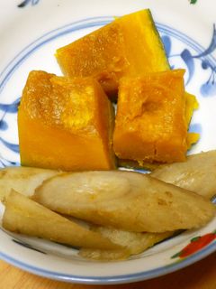かぼちゃとゴボウの煮物-レシピのメイン写真
