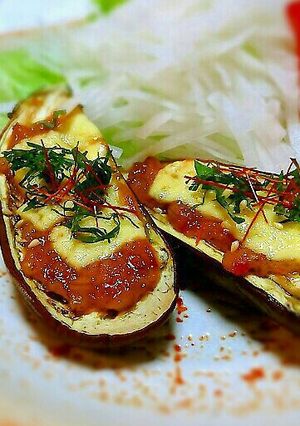 茄子のピリ辛味噌チーズ焼き-レシピのメイン写真