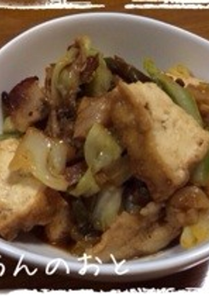 キャベツと生揚げの味噌炒め-レシピのメイン写真
