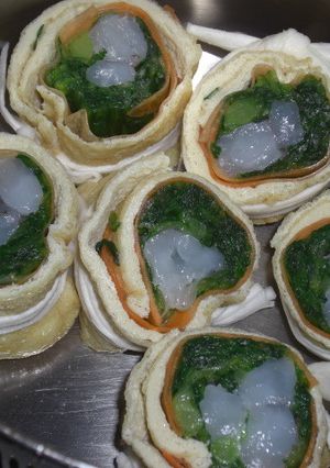 春菊と海老の信田巻煮-レシピのメイン写真