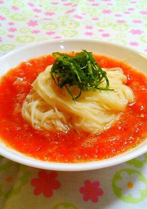 トマト100％そうめん-レシピのメイン写真