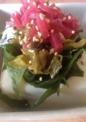 暑い日に！高菜しらすと梅ワカメ冷奴-レシピのメイン写真