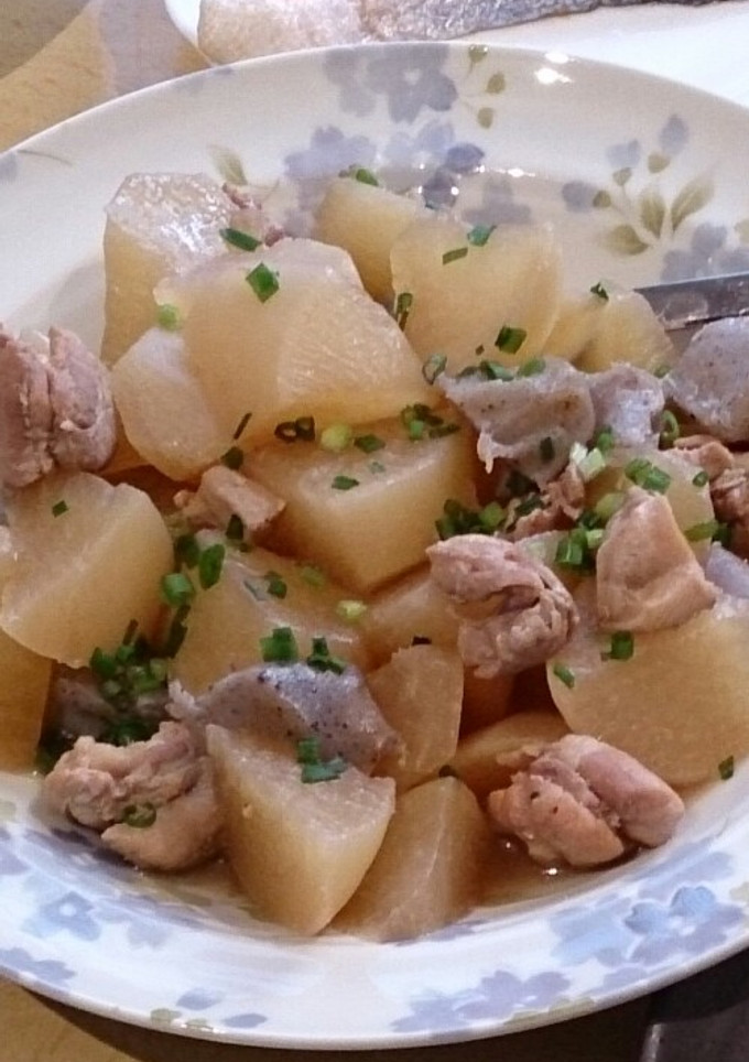 大根と鶏肉と蒟蒻の煮物-レシピのメイン写真