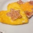❤︎と☆の型抜き卵焼き❤︎