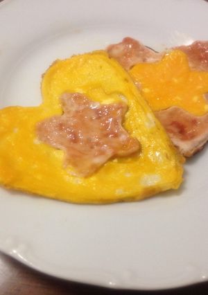 ❤︎と☆の型抜き卵焼き❤︎-レシピのメイン写真