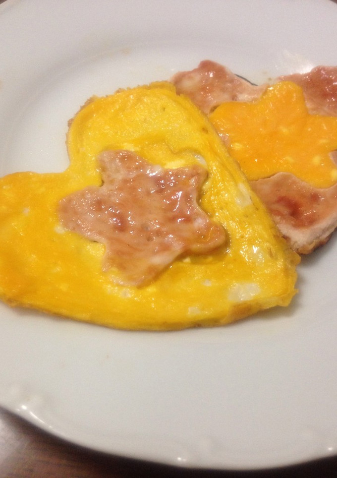 ❤︎と☆の型抜き卵焼き❤︎-レシピのメイン写真