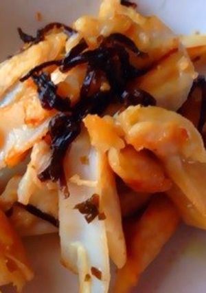 ヤゲンを塩昆布で炒めた物-レシピのメイン写真
