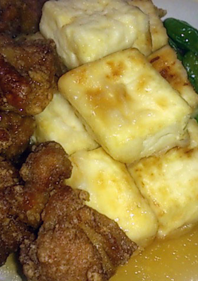 お惣菜鶏の唐揚げで揚げ出し豆腐。-レシピのメイン写真