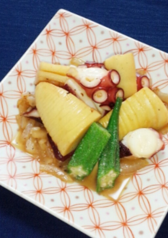 筍の煮物リメイク。タコとのバター醤油炒め-レシピのメイン写真