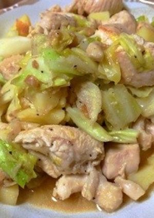 鶏ムネのニンニク仕込み、あっさり野菜炒め-レシピのメイン写真