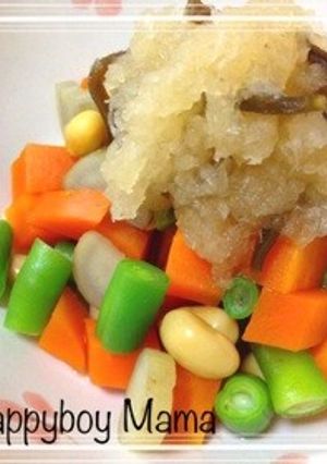 大豆と根菜・いんげんの昆布みぞれ和え♡-レシピのメイン写真
