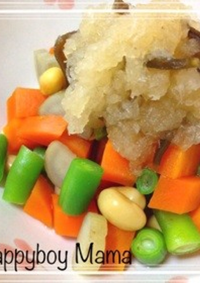 大豆と根菜・いんげんの昆布みぞれ和え♡-レシピのメイン写真