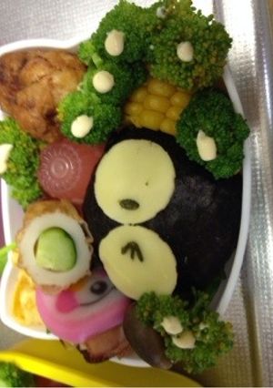 キャラ弁ビギナーズ^ ^まっくろくろすけ-レシピのメイン写真