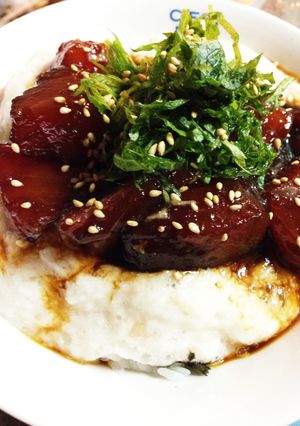 ♪美味しいマグロ（ハマチ）の山かけづけ丼-レシピのメイン写真