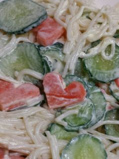 余ったそうめんとめんつゆのサラダ-レシピのメイン写真