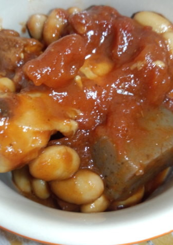 蒟蒻と厚揚げと大豆のトマト煮込み-レシピのメイン写真