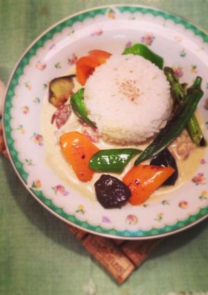 簡単☆夏野菜たっぷりグリーンカレー-レシピのメイン写真