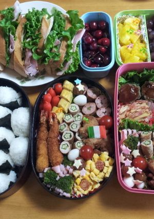 2014☆小学校運動会お弁当☆大人数用-レシピのメイン写真