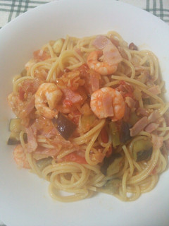 えびとなすのトマトパスタ-レシピのメイン写真