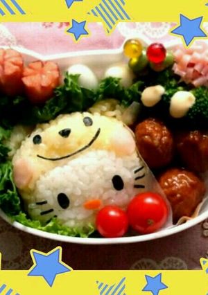 キティちゃん弁当（プーさんかぶり-レシピのメイン写真