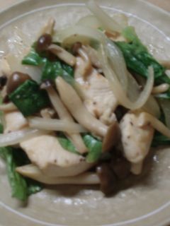 鶏むね肉とレタスのあっさり中華炒め-レシピのメイン写真