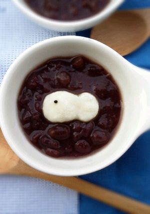 白玉マジパンでおぜんざい-レシピのメイン写真