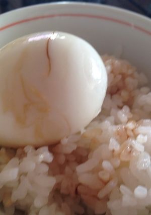 ご飯にゆで卵！-レシピのメイン写真