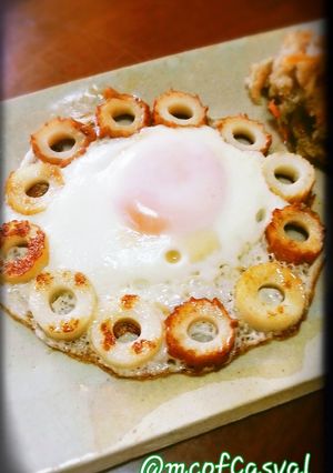 簡単楽しい♪ちくわ目玉焼き♪-レシピのメイン写真