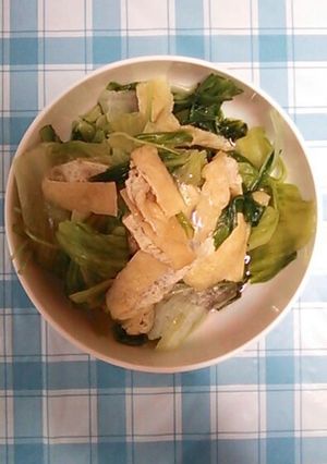 レタスと油揚げのサッと煮-レシピのメイン写真