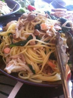 ほうれん草とたっぷりきのこ冷製パスタ-レシピのメイン写真