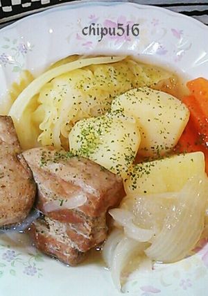 お肉、野菜ゴロゴロ豚バラブロックのポトフ-レシピのメイン写真