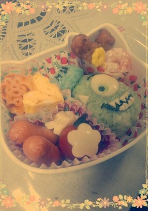 ディズニー♡マイク♡イースターキャラ弁！-レシピのメイン写真