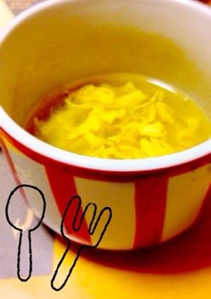 【簡単】玉子ねぎのコンソメスープ-レシピのメイン写真