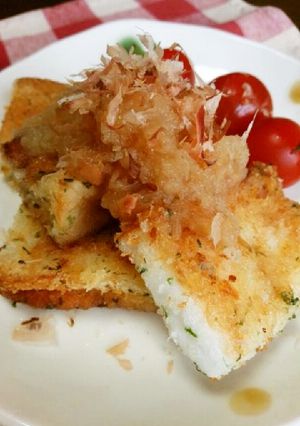 簡単!はんぺん揚げ焼き★おろし梅んつゆ♪-レシピのメイン写真