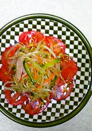 中華風ごま油のタレで野菜サラダ-レシピのメイン写真