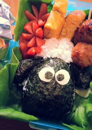 頭からパクリ♪ひつじのショーンキャラ弁♪-レシピのメイン写真