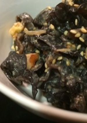 コリコリ食感きくらげの味噌和え。はまる〜-レシピのメイン写真