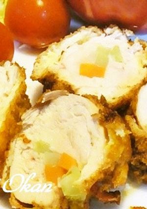 ブロッコリーの芯入りチキンロールフライ-レシピのメイン写真