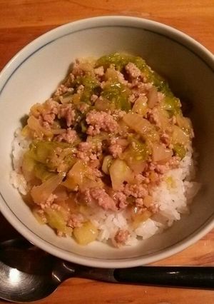 忙しいときの簡単白菜どんぶり♪-レシピのメイン写真