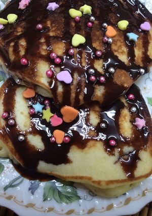 モッチーとホットケーキ-レシピのメイン写真
