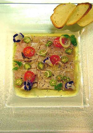 新しいお刺身！メバチマグロの焼き霜造り-レシピのメイン写真