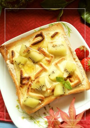 香ばし美味♡白チョコ×キウイトースト-レシピのメイン写真