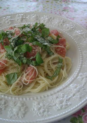 ☆トマトとバジルとツナの冷製パスタ☆-レシピのメイン写真