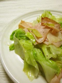 簡単☆ハムとレタスのサラダ風炒め-レシピのメイン写真