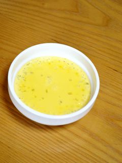 離乳食*中期~『コーンクリーム茶碗蒸し』-レシピのメイン写真