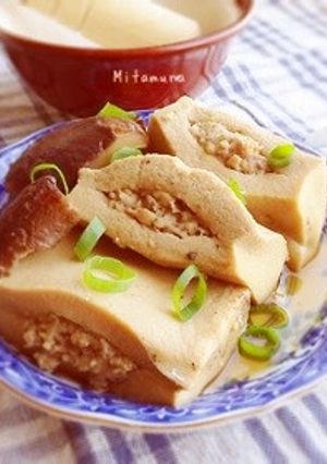 高野豆腐の肉詰め-レシピのメイン写真
