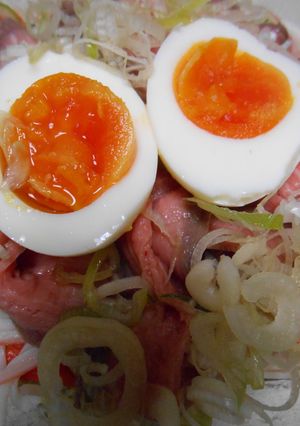 冷凍うどんde冷やしローストビーフうどん-レシピのメイン写真