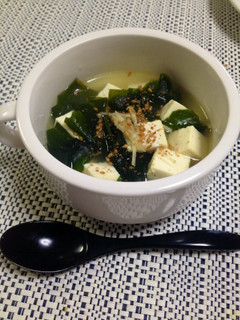 ワカメとお豆腐のしょうがスープ-レシピのメイン写真