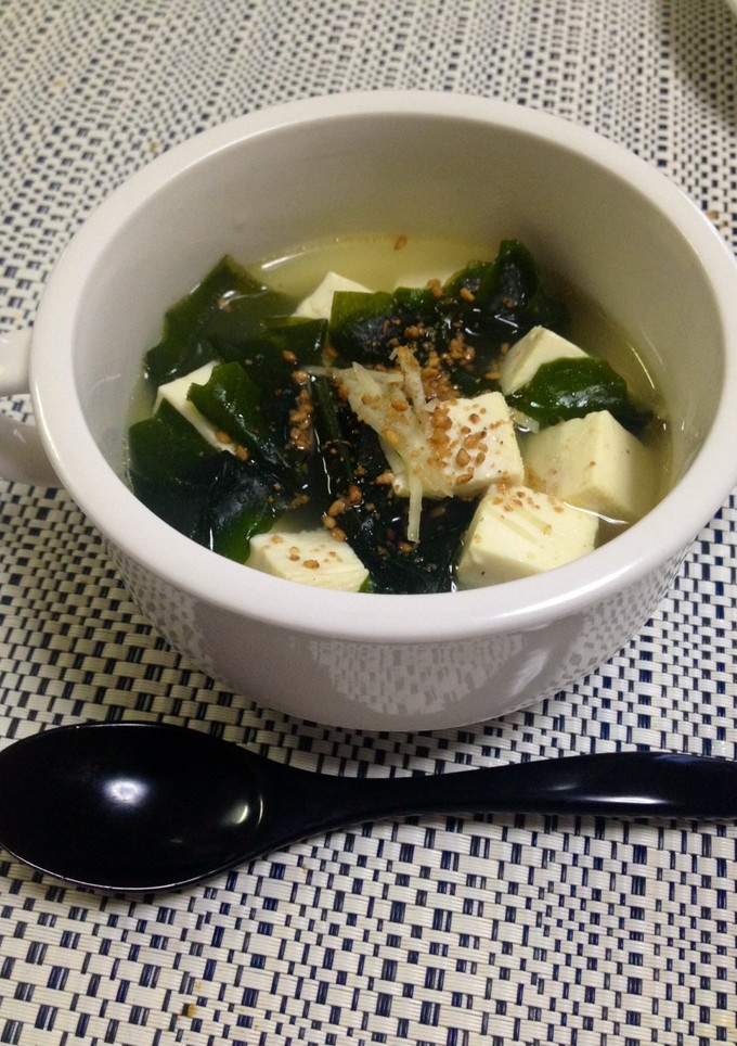 ワカメとお豆腐のしょうがスープ-レシピのメイン写真