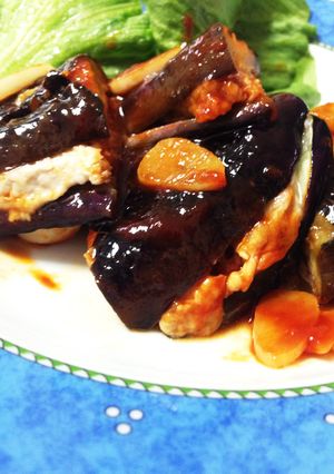 なすの肉挟み焼き(^O^)酢豚味-レシピのメイン写真